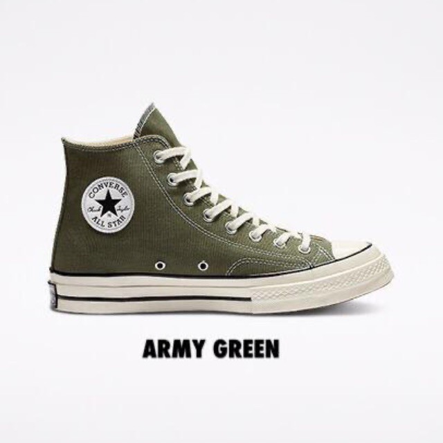 army green converse high tops