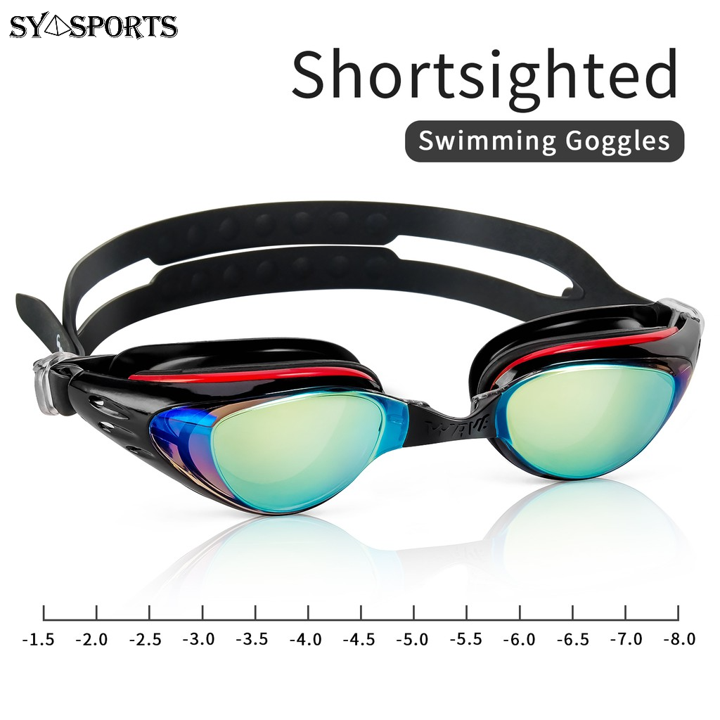 *INSTOCK*Optical Myopia Swim Goggles Mirror Uv Protection Anti Fog