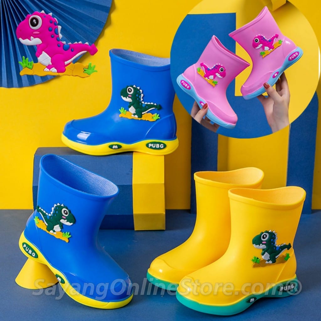 Children Cartoon Boots Kids Dinosaur Rain Boot Rubber Boots Waterproof ...