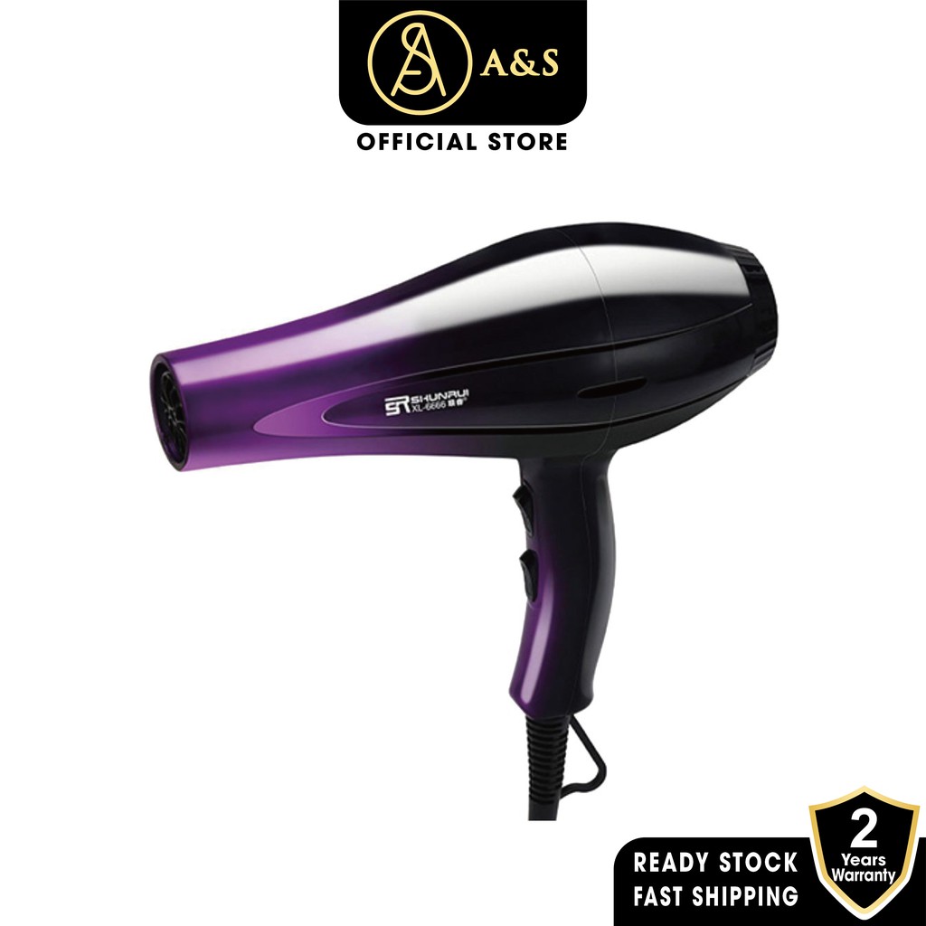 A&S Fashion Professional Hair Dryer 2000W Strong Wind Ionic Travel Hair  Style Dryer Purple Black | Shopee Malaysia