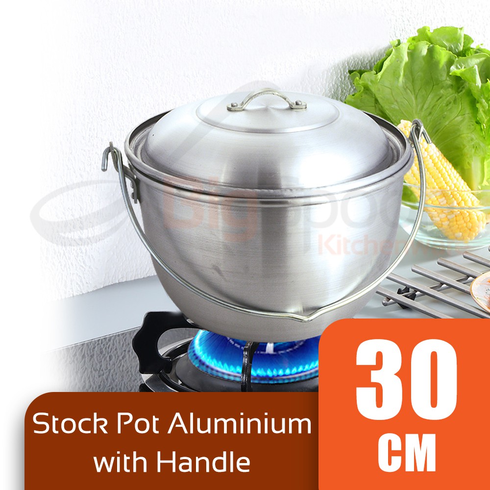 Stock Pot Aluminium With Handle - 30cm