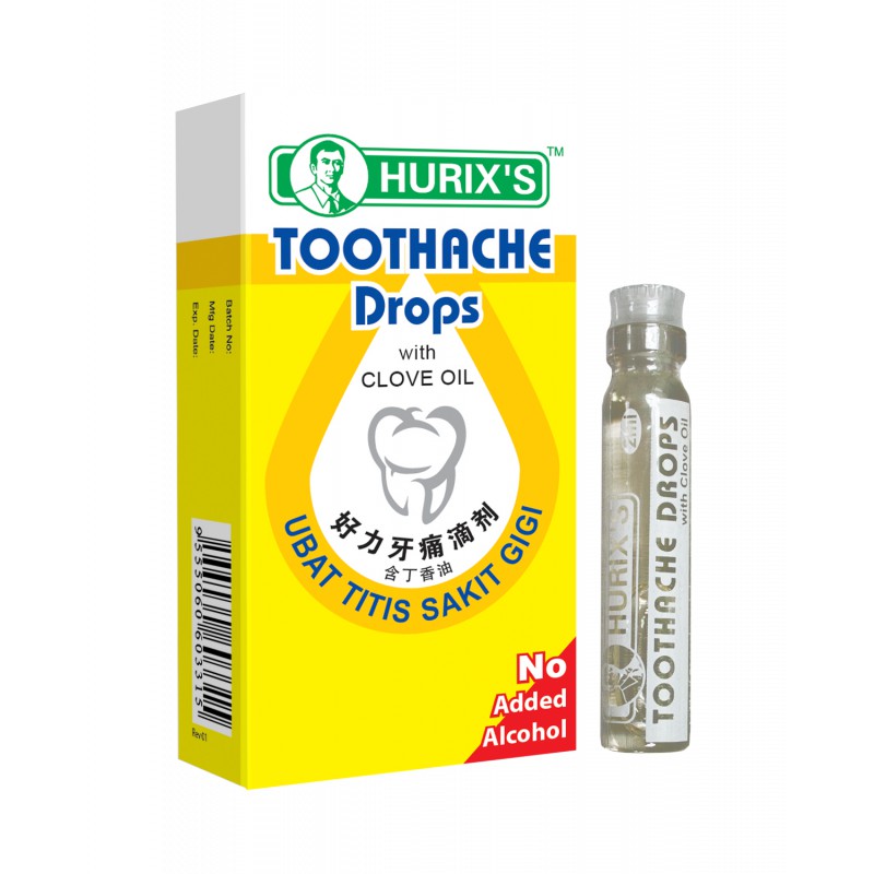 Hurix's Toothache Drops With Clove Oil Shopee Malaysia