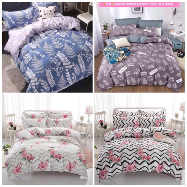 King Queen Size Comforter Fitted Bedsheets Shopee Malaysia