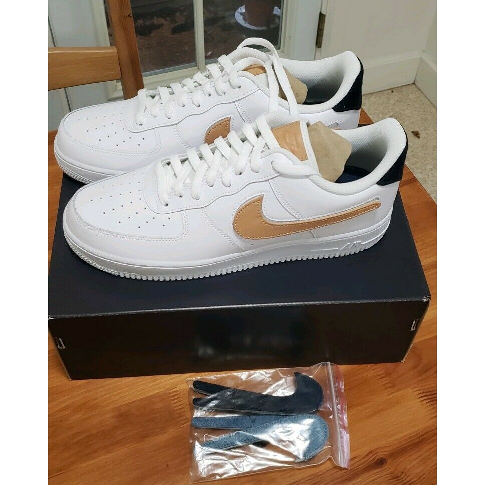 nike air force one removable swoosh white