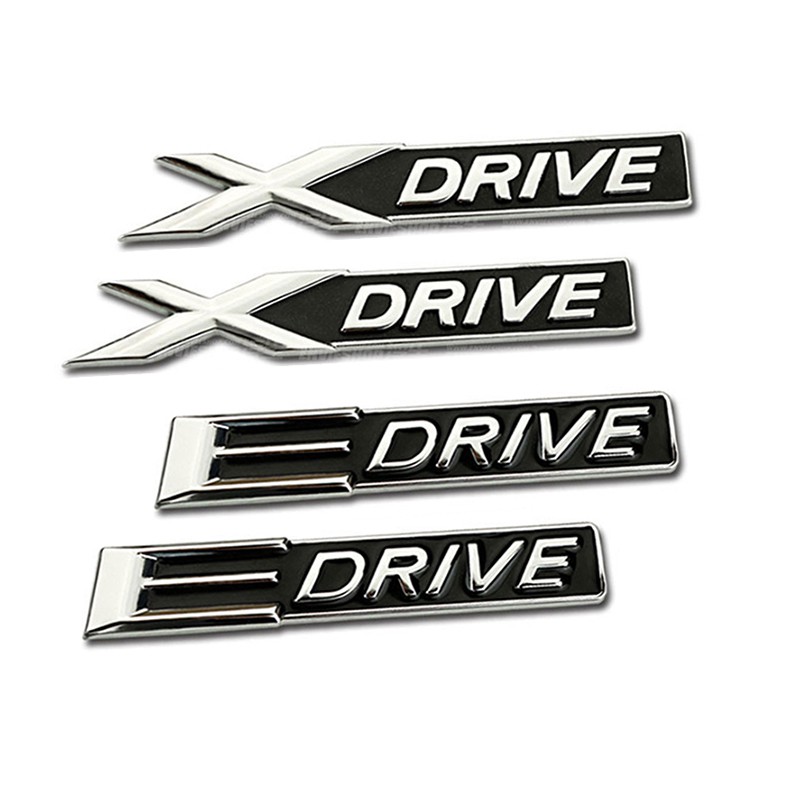 2pcs X DRIVE E DRIVE Metal Car Side Sticker for BMW X2 X3 X4 X5 X6 Z4 ...