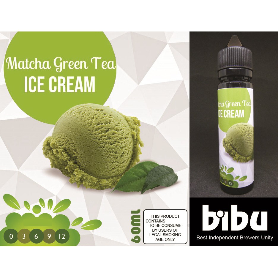 60ml Bibu Premium E Liquid Matcha Green Tea Ice Cream Shopee Malaysia