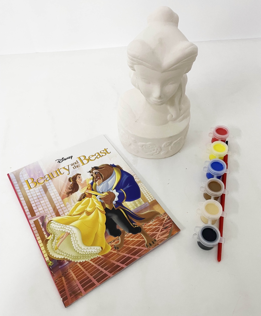 Disney Princess Paint Your Own Money Box For Kids With Story Book Paints & Ceramic Money Box