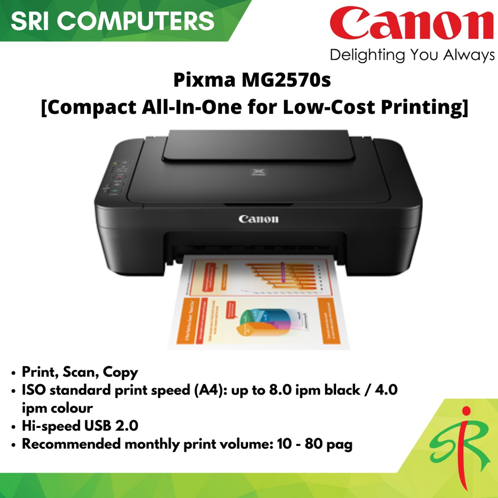 Canon PIXMA MG2570S [Compact All-In-One for Low-Cost Printing] | Shopee ...