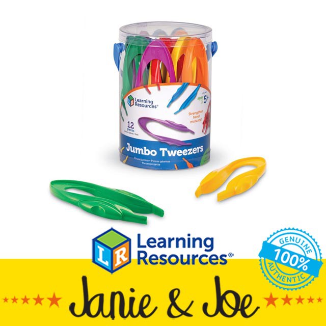 Learning Resources Jumbo Tweezers (Set of 12) Age 59, Fine Motor Tool