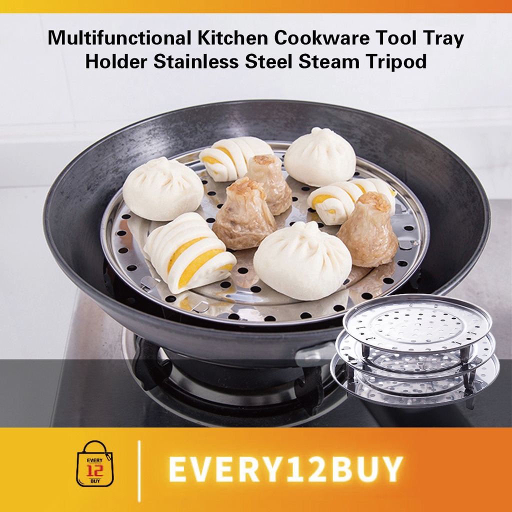 Stainless Steel Steamer Plate Steaming Tray Hidangan Kukus Stainless