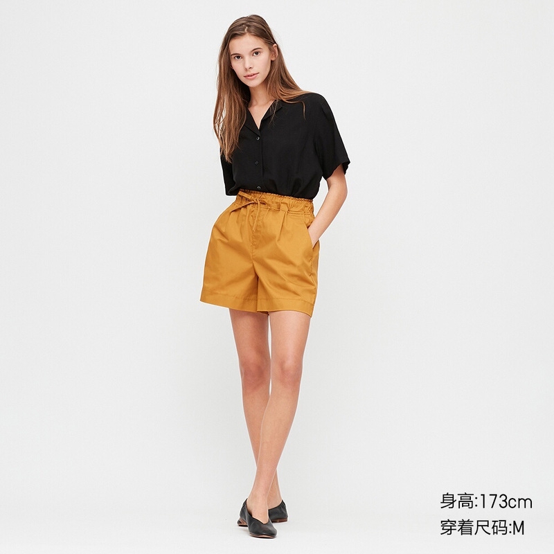 In Stock 5 Colour Uniqlo Summer Women Linen Blend Open Necked Shirt Short Sleeve Retro Shirt 425 468 Shopee Malaysia