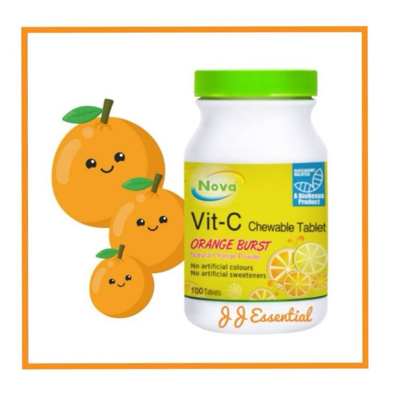 Nova Chewable Vitamin C 100mg X 100 Tablets Shopee Malaysia