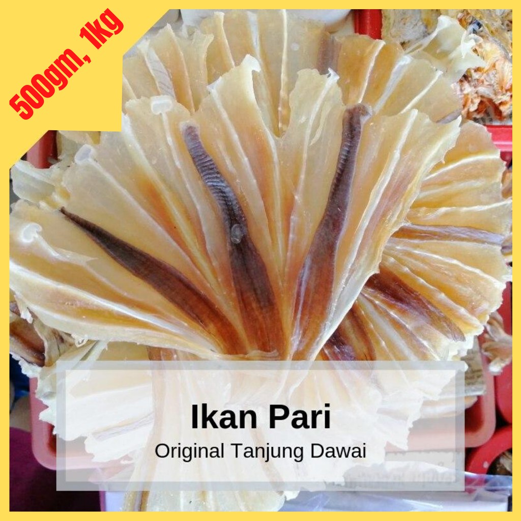 Ikan Pari Masin Ikan Kering Tanjung Dawai 500gm 1kg Segar Bersih