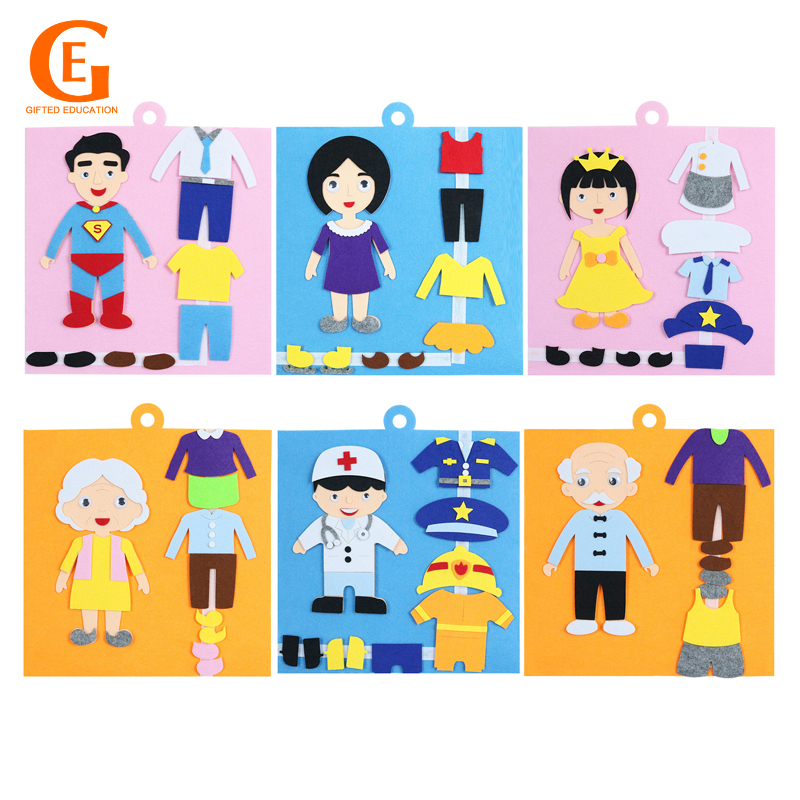 Multi Purpose Montessori Dress Up Toy Doll Pretend Play Change Clothes Puzzles Children Recognition Training Early Ed... - Image 2