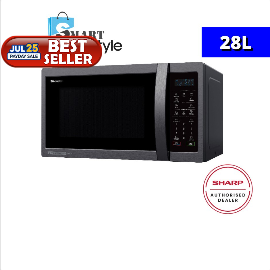 Sharp 28L Microwave Oven with Grill R759E(BS) R759EBS