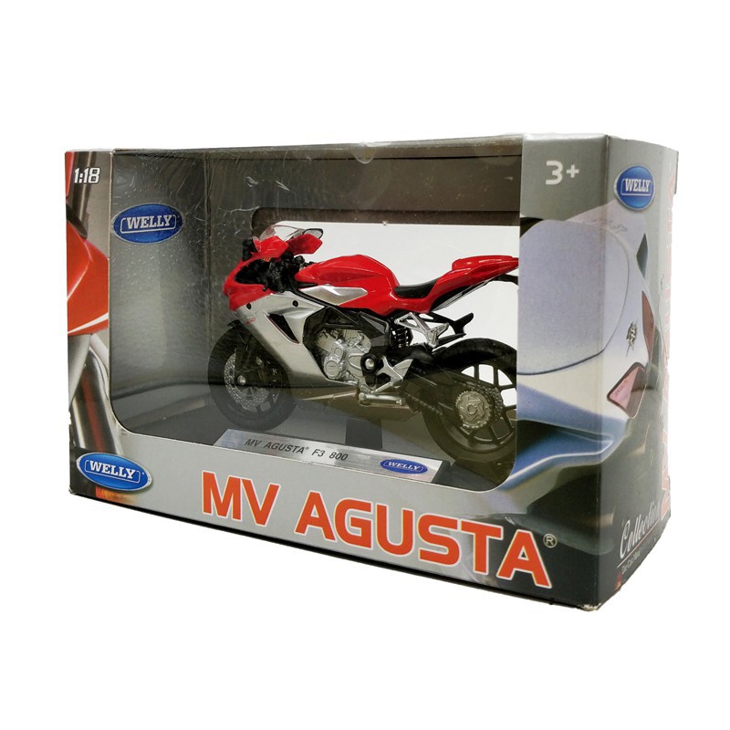1:18 Welly MV Agusta F3 800 Motorcycle Model New Red 