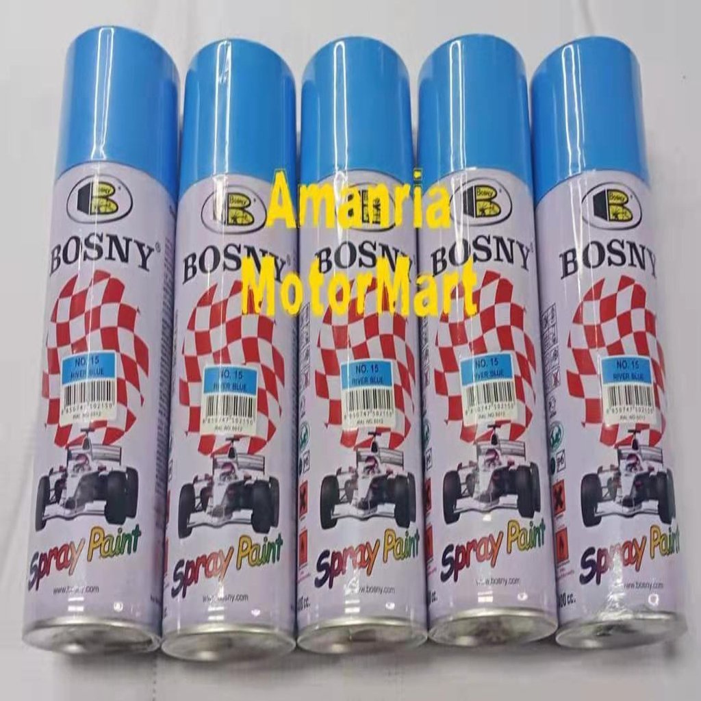 BOSNY 100 ORIGINAL ACRYLIC SPRAY PAINT AUTOMOTIVE NO.15RIVER BLUE