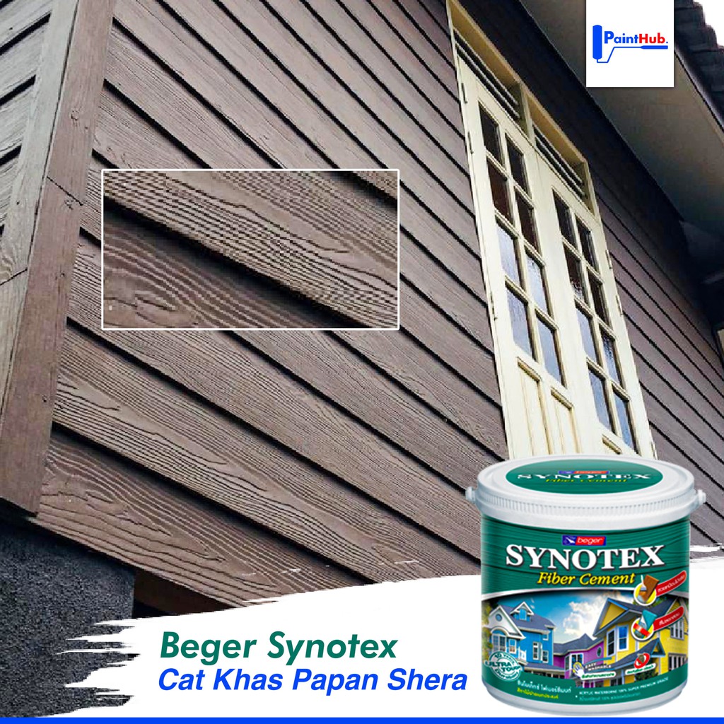 Cat Untuk Papan Shera Beger Synotex Cat Papan Shera Fiber Cement Paint Shopee Malaysia