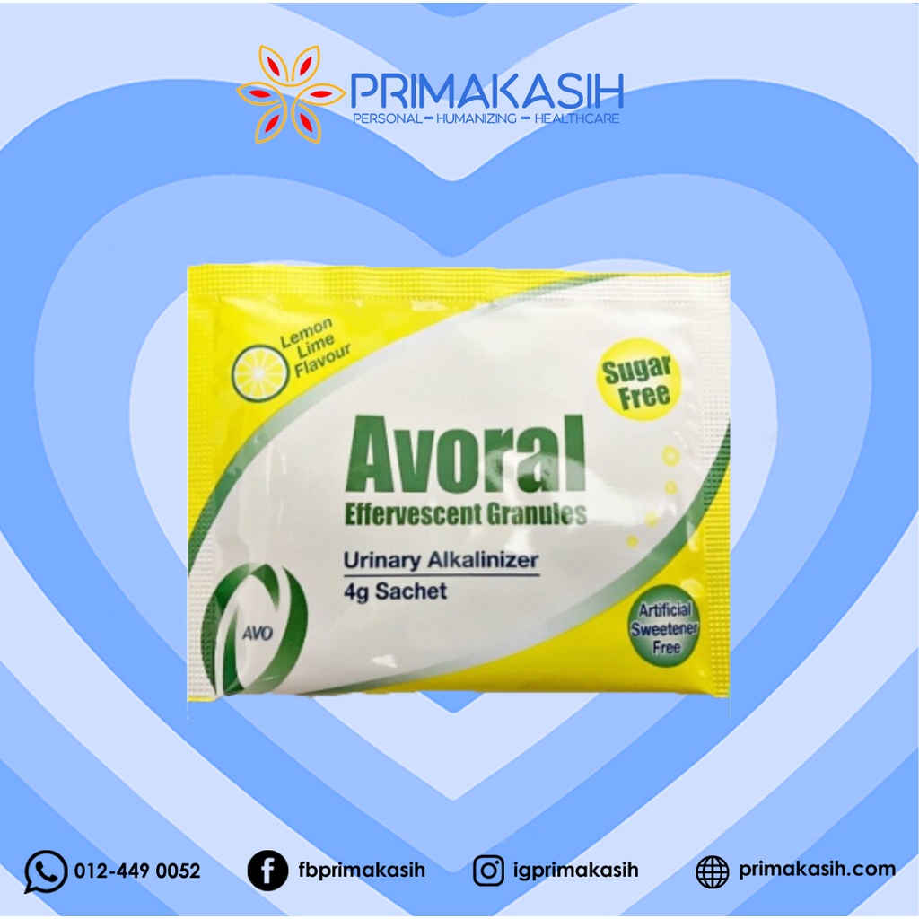 AVORAL EFFERVESCENT GRANULE 1 BOX 12 SACHETS X 4G (UBAT LAWAS KENCING