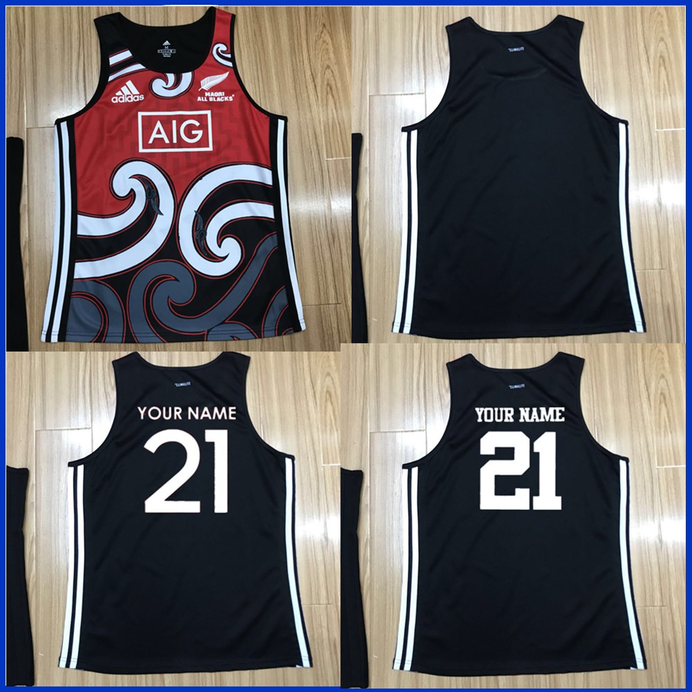 New Zealand MAORI All Blacks SINGLET rugby jersey shirt S-3XL 