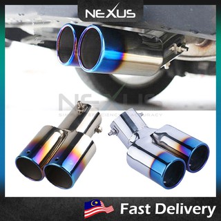 Stainless Steel Car Exhaust Elbow Titanium Blue/ Ekzos Kereta 