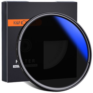K&F ND2-400 Lens Fiter ND2 to ND400 Variable ND Filter Double Side 16 layer Multi Blue Coating