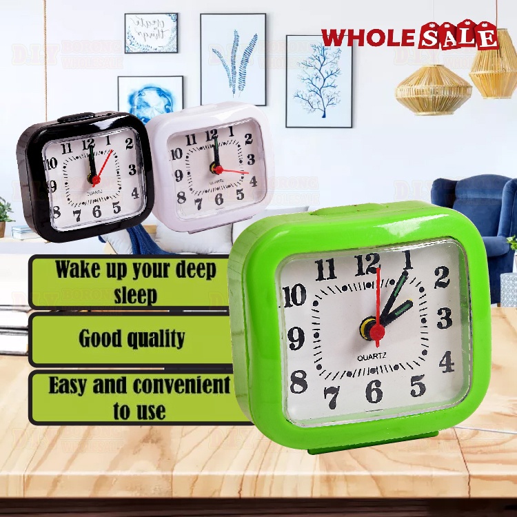 Quartz Mini Alarm Clocks Analog Snooze Desk Bedside Portable Small