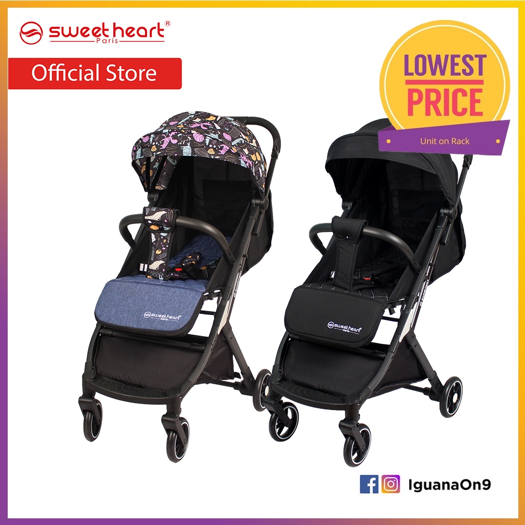 [Showcase Unit] Sweet Heart Paris CASEY G Elegant Compact Stroller with Pull-up Luggage Handle (Newborn to 4 Years Old)