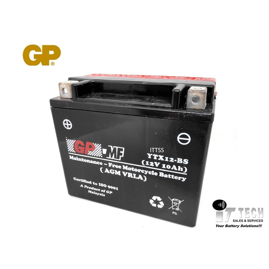 GP MOTO / MOTOR MOTOSIKAL BATTERY YTX12-BS FOR YAMAHA, SUZUKI , HONDA ,  KAWASAKI , TRIUMPH , BMW , KTM OR OTHERS | Shopee Malaysia