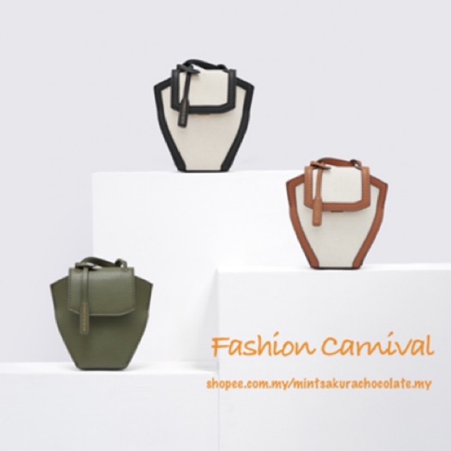 charles and keith geometric bag