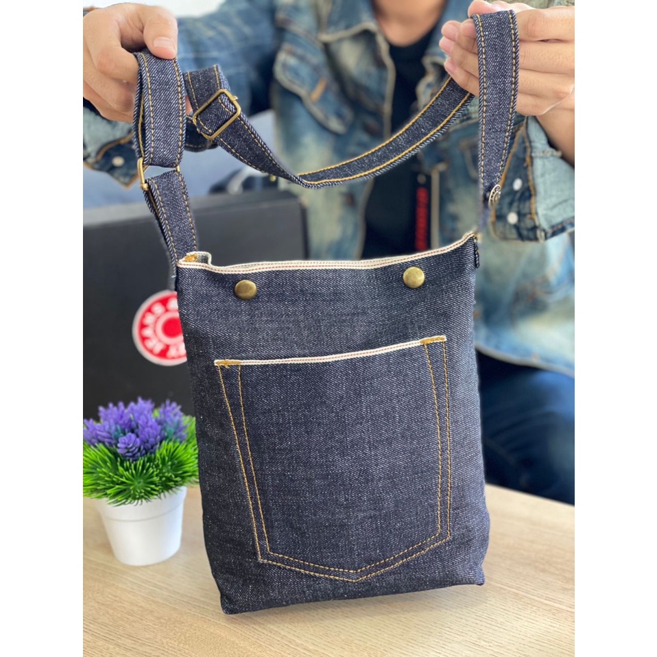 NEW ITEM SELVEDGE SLING DENIM BAG | ORIGINAL BY AZY JEANS & CO®