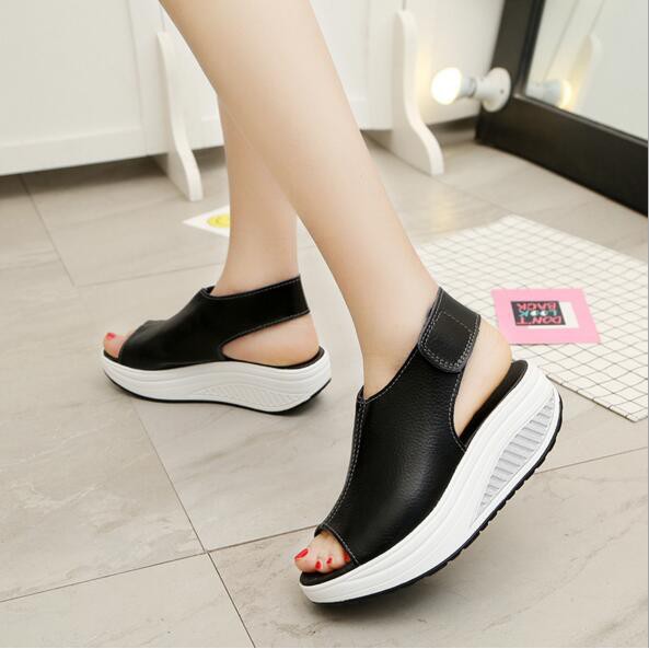 🔥New Arrival Women Shoes Comfortable Breathable Casual Cut-outs Wedges ...