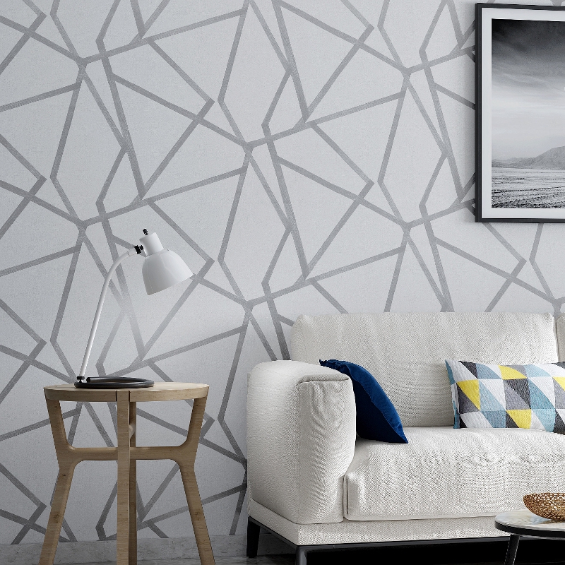 grey and white bedroom wallpaper