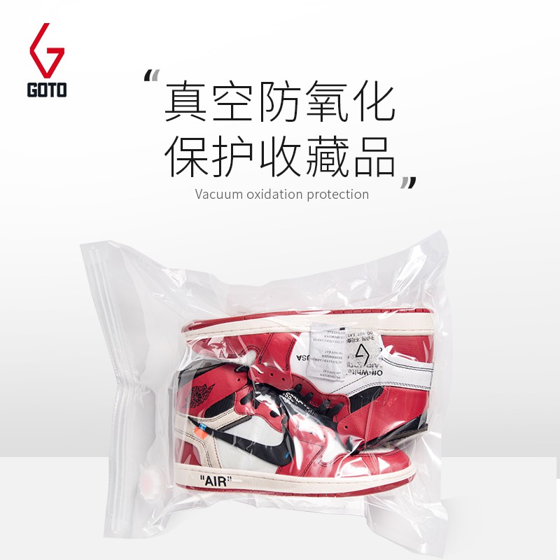 GOTOTransparent Shoe Storage Bag Compressed Vacuum Sealed MoistureProof AntiOxidation