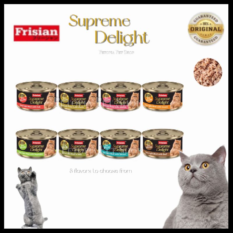 Frisian Supreme Delight Cat Canned Food Wet Food 85g Makanan Kucing