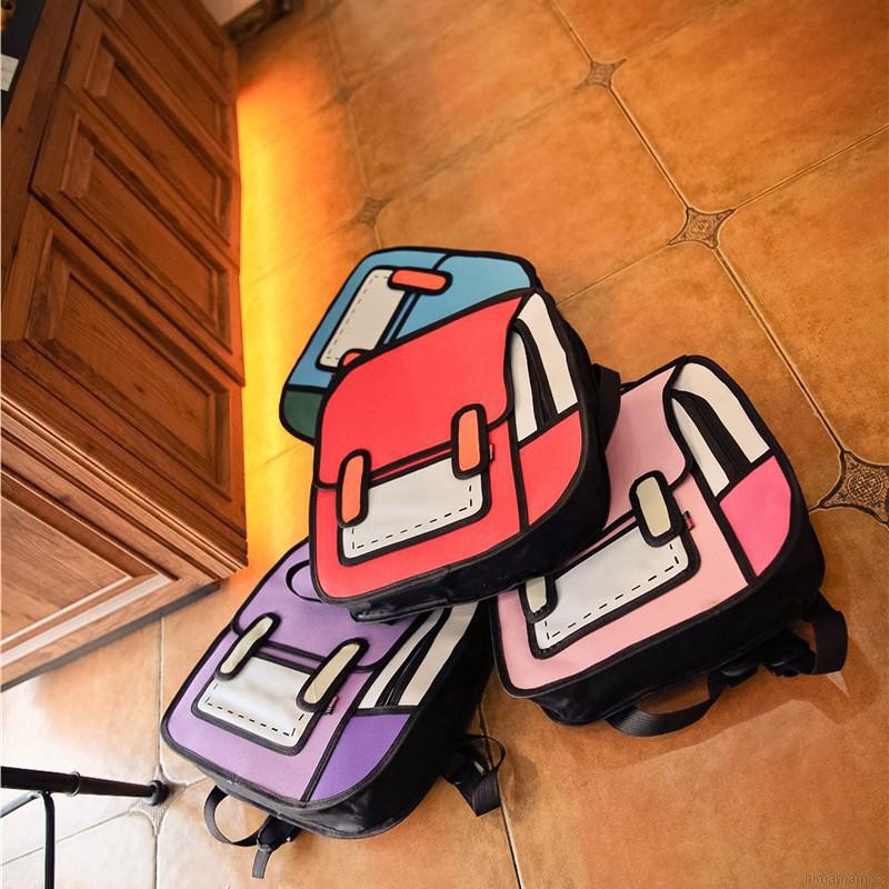 2d cartoon backpack