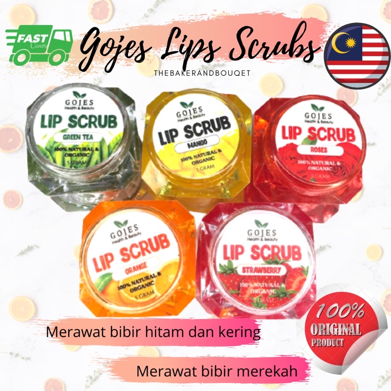 GOJES lips scrub 5gm / scrub bibir / coffee scrub / lips beauty HEALTH