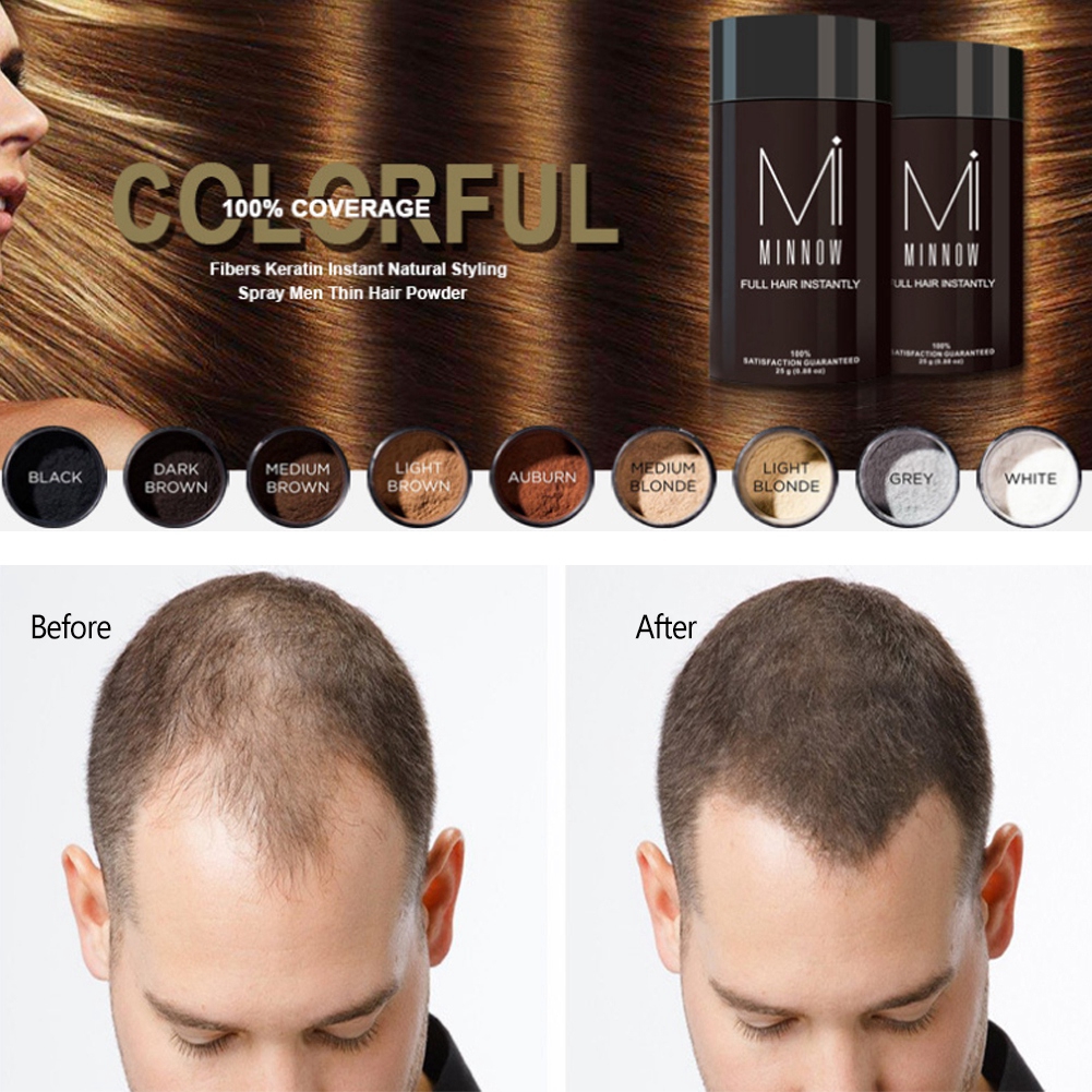 Minnow 9 Types Women Men Baldness Women Hair Fiber Powder Shopee