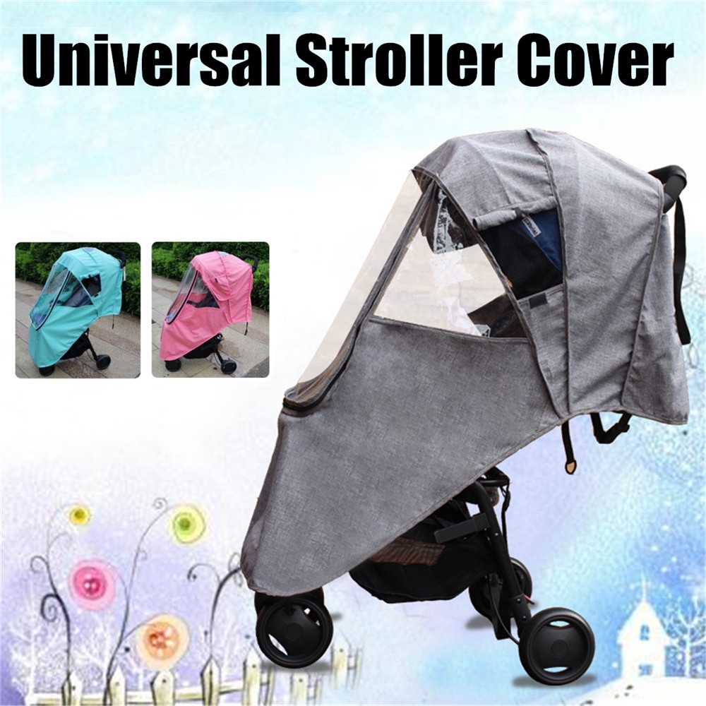 Baby Universal Waterproof Strollers Cover Plastic Wind Shield