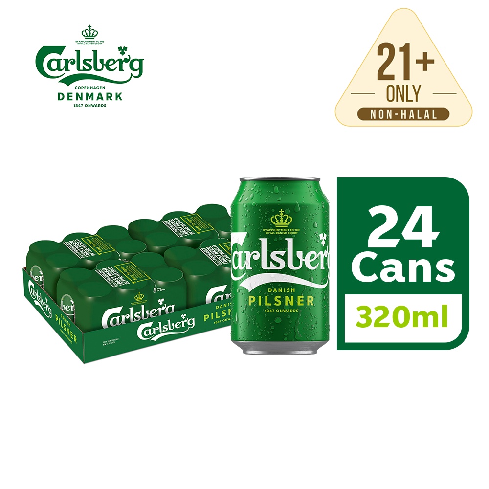 Carlsberg Danish Pilsner Beer Can 320ml X 24 Shopee Malaysia