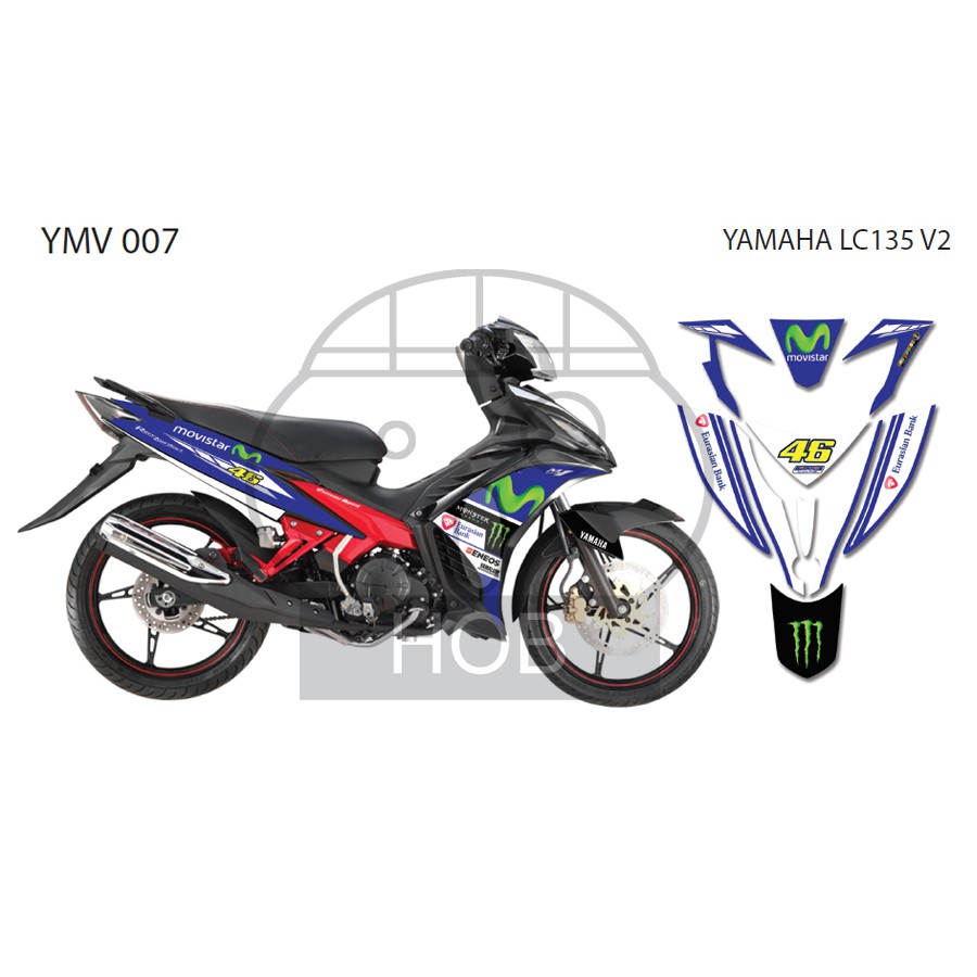 Yamaha Lc135 V2 Movistar Sticker Shopee Malaysia