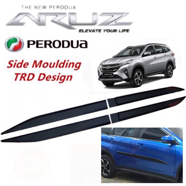 Perodua Aruz 2019 Trd Side Body Moulding (black) - 4pcs 