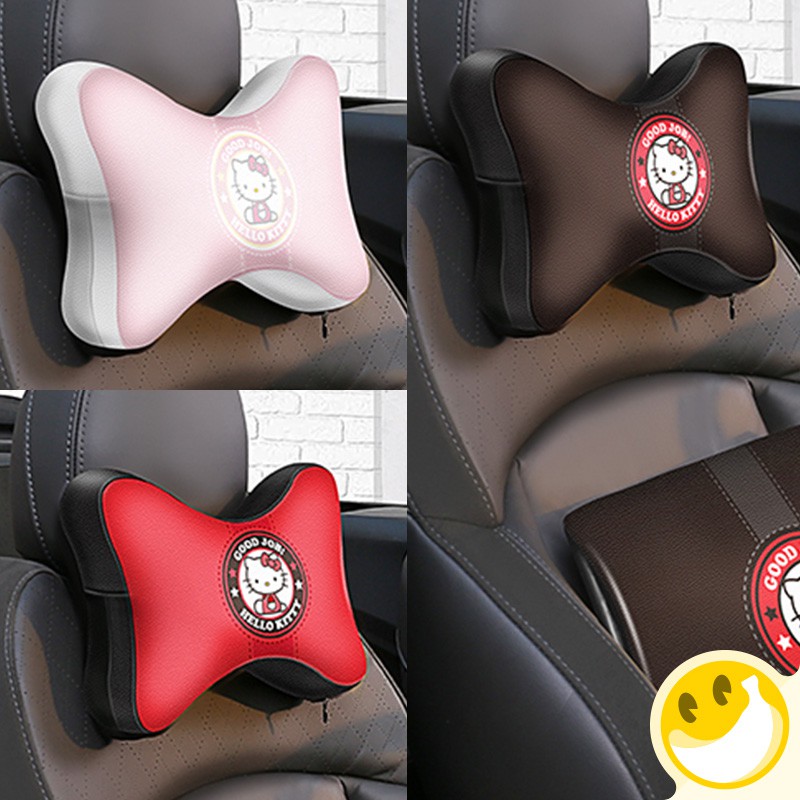 Hello Kitty Pu Leather Neck Rest Pillow Support Cushion Office