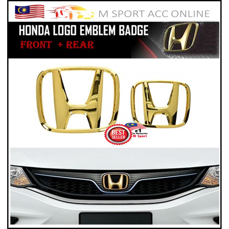 Honda Jazz 2004 2005 2006 2007 2008 Gold Type-R Front u0026 Rear Logo 