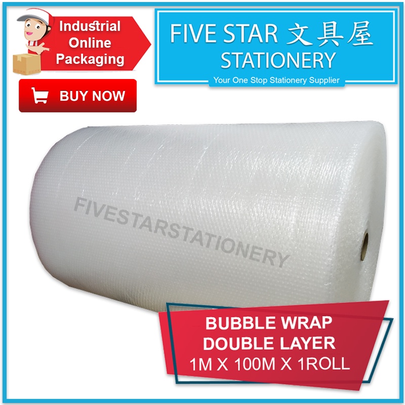 WHOLESALE Bubble Wrap Double Layer 1m x 100m x 1roll Bulk Online Retail Strong Packaging Wrap Shipping Packing Fragile