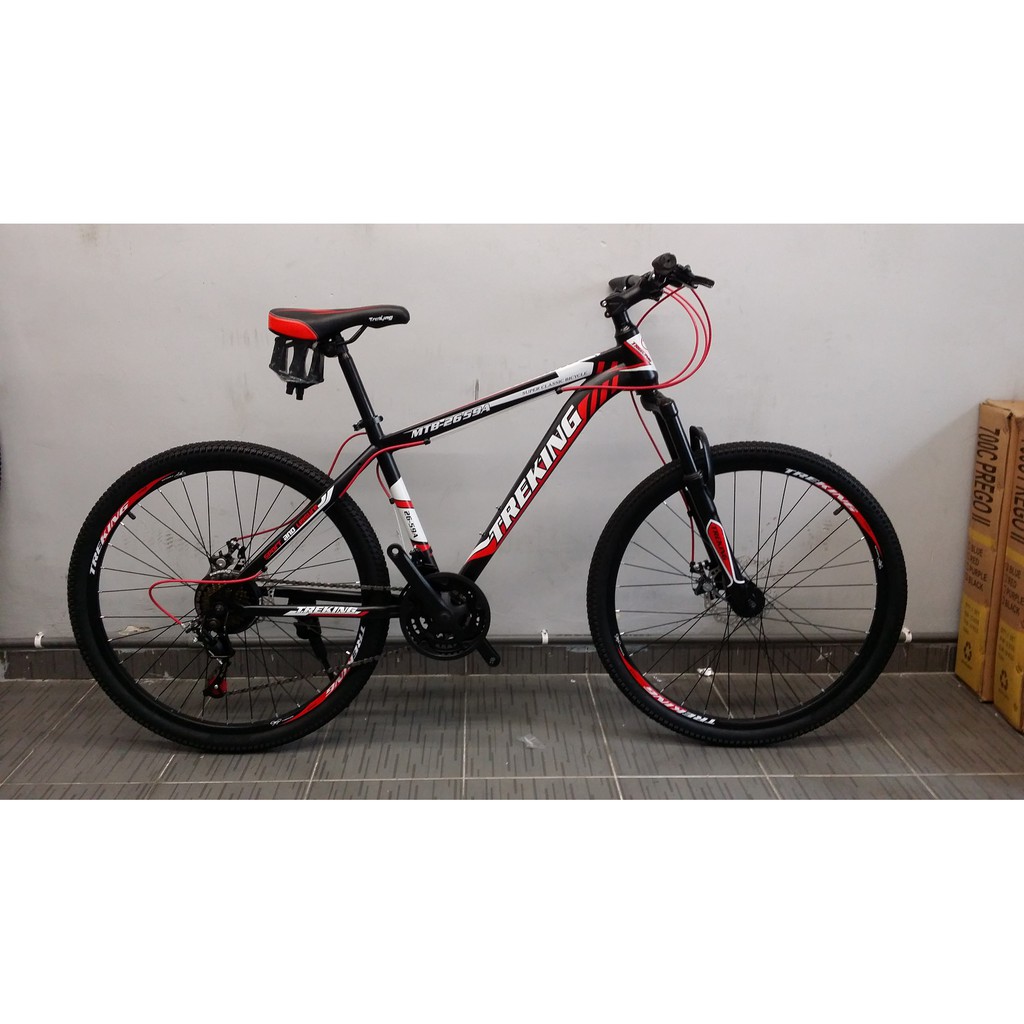 Treking 26 21sp Mtb Bicycle Bike Red Shopee Malaysia