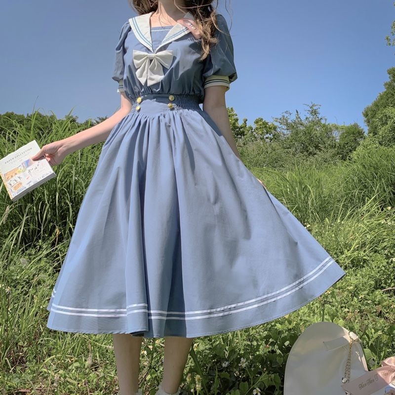 navy lolita dress