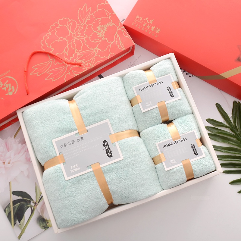 [GIFT SET] 3 Pieces Towel Gift Set (1 Big Towel + 2 Small Towels ...