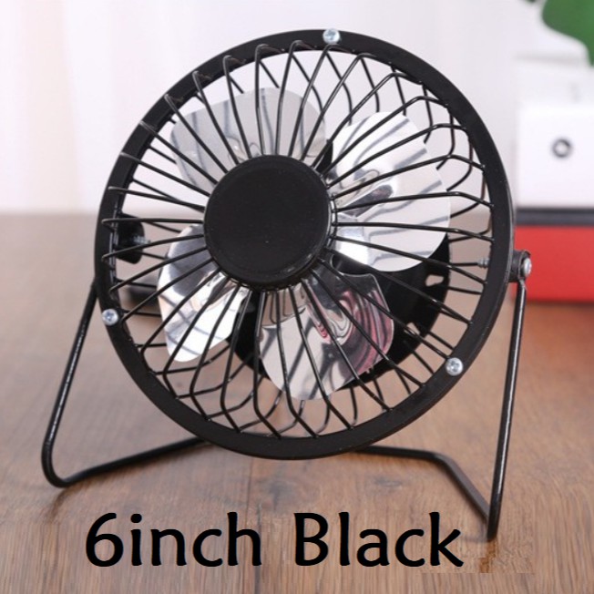 USB Fan Super Mute Table Fan Desktop Fan Metal 6 inch Power Bank Usb Support 6" Usb Fan Kipas Besi