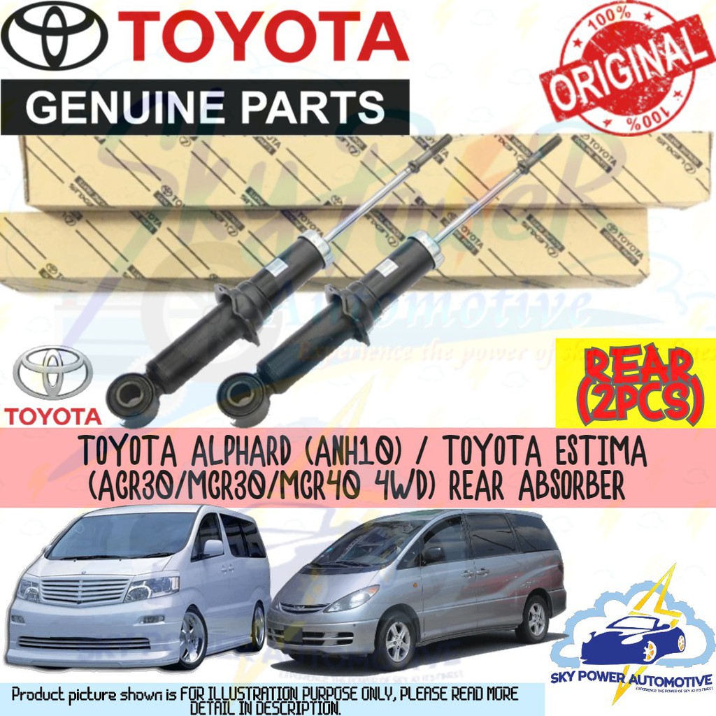 Buy Toyota Alphard Anh10 Estima Acr30 Acr40 Mcr30 Mcr40 4wd 100 Original Genuine Shock Absorber Rear 2pcs Seetracker Malaysia